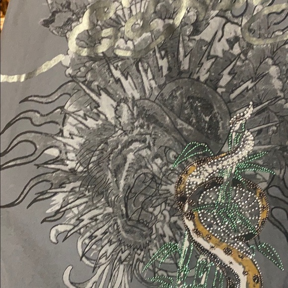 Ed Hardy Snake Button up Shirt Size XXL &🟢skull cap+slip-in’s Sz13 - Picture 15 of 17